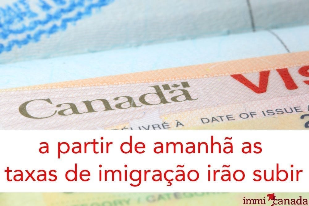 Reajuste Nas Taxas De Imigração Para O Canadá Immi Canada 8412